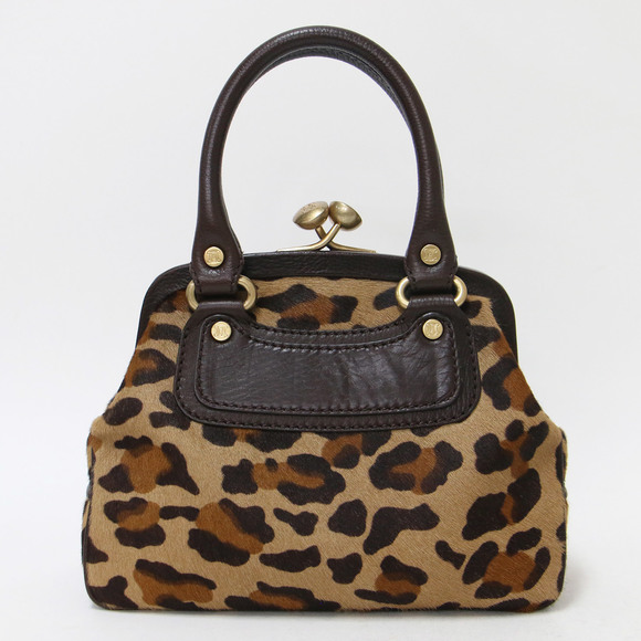 Celine Bag Handbag Brown Leopard Boogie Bag Harako Macadam Vintage - Picture 4 of 10
